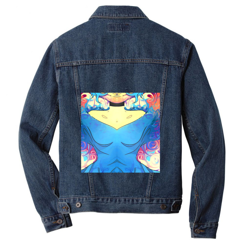 Aesthetic Glitch Girl Men Denim Jacket | Artistshot