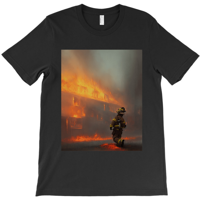 Firefighter At House Fire For Boyfriend T-shirt | Artistshot