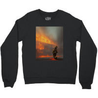 Firefighter At House Fire For Boyfriend Crewneck Sweatshirt | Artistshot