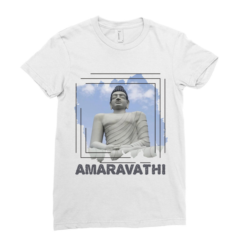 Amaravathi - Buddha Chakra Ladies Fitted T-Shirt by cm-arts | Artistshot