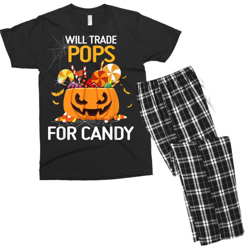 Will Trade Pops For Candy Funny Halloween Kids Boys Girls Men's T-shirt Pajama Set | Artistshot