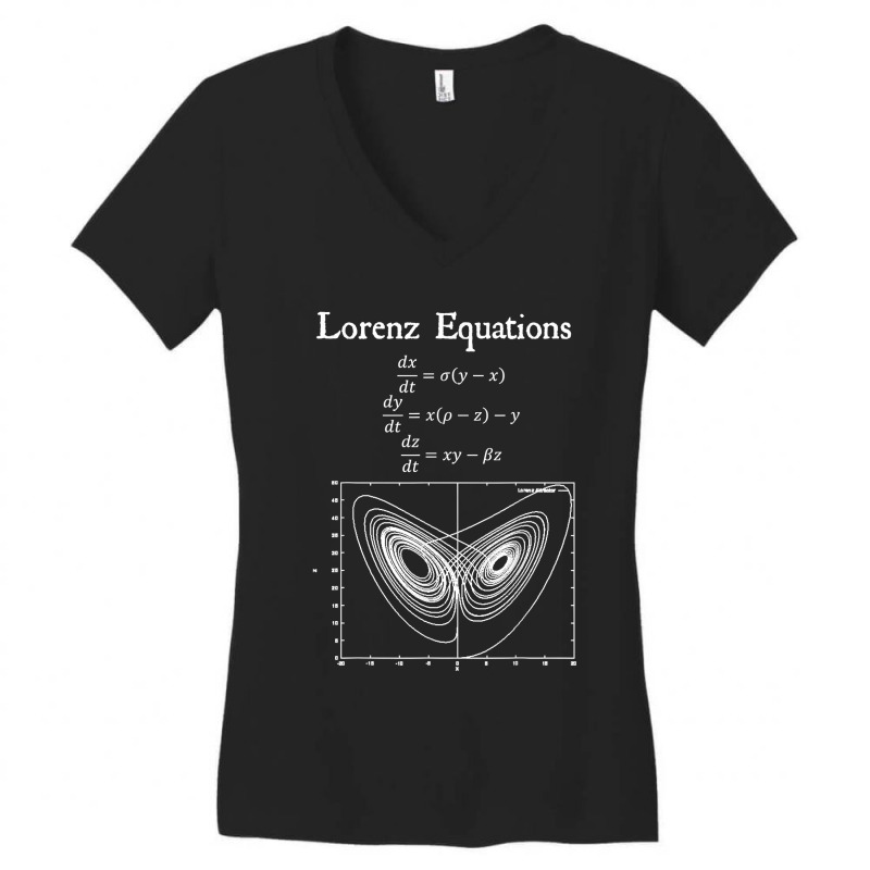 Lorenz Equations Chaos Butterfly Physics Math Teacher Nerdy Women's V-Neck T-Shirt by KellyStella | Artistshot