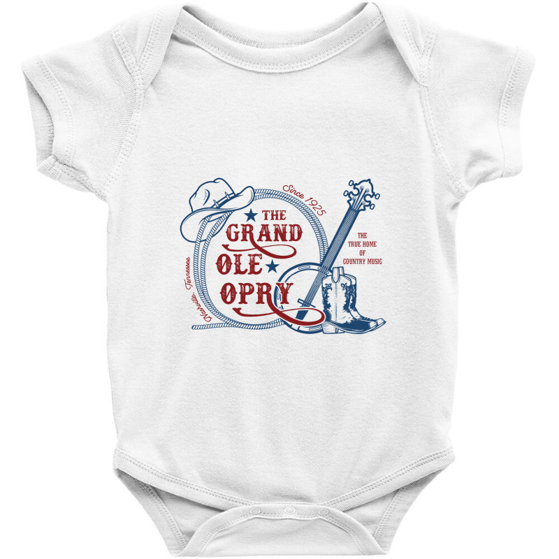 The Grand Ole Opry   The Home Of Country Music   Grand Ole Opry Baby Bodysuit | Artistshot