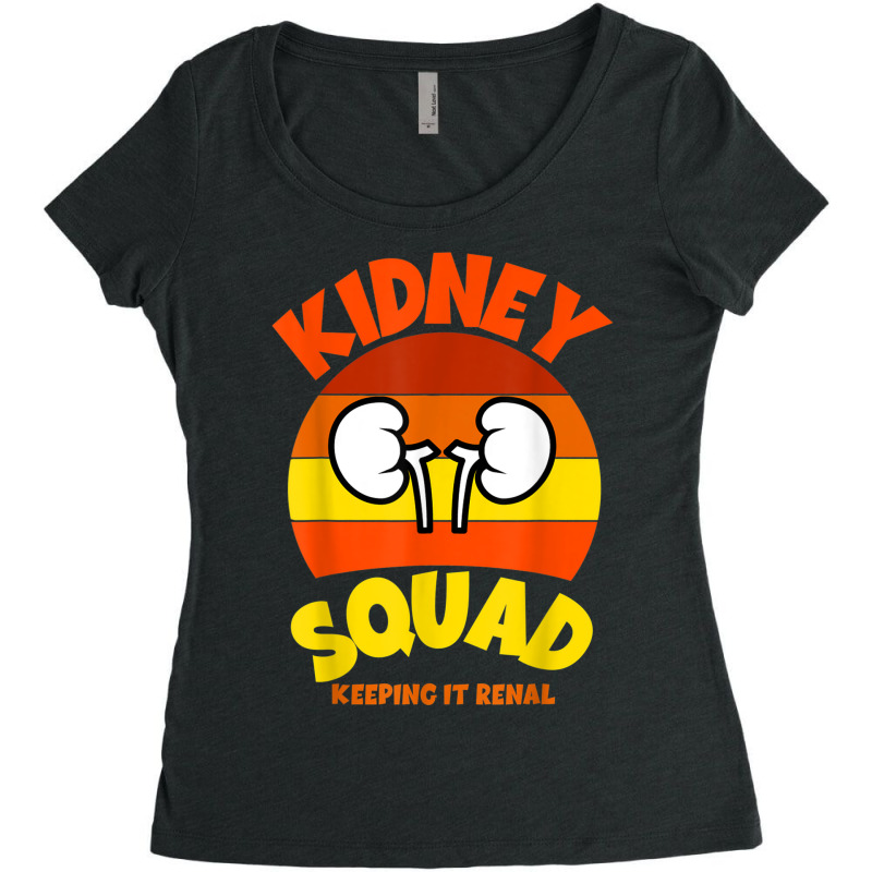 Dialysis Technician Thanksgiving Nephrology Nurses Kidney Women's Triblend Scoop T-shirt by Fashzilla | Artistshot