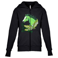 Just A Girl Who Loves Horses And Born In May Emerald Horse Youth Zipper Hoodie | Artistshot