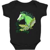 Just A Girl Who Loves Horses And Born In May Emerald Horse Baby Bodysuit | Artistshot