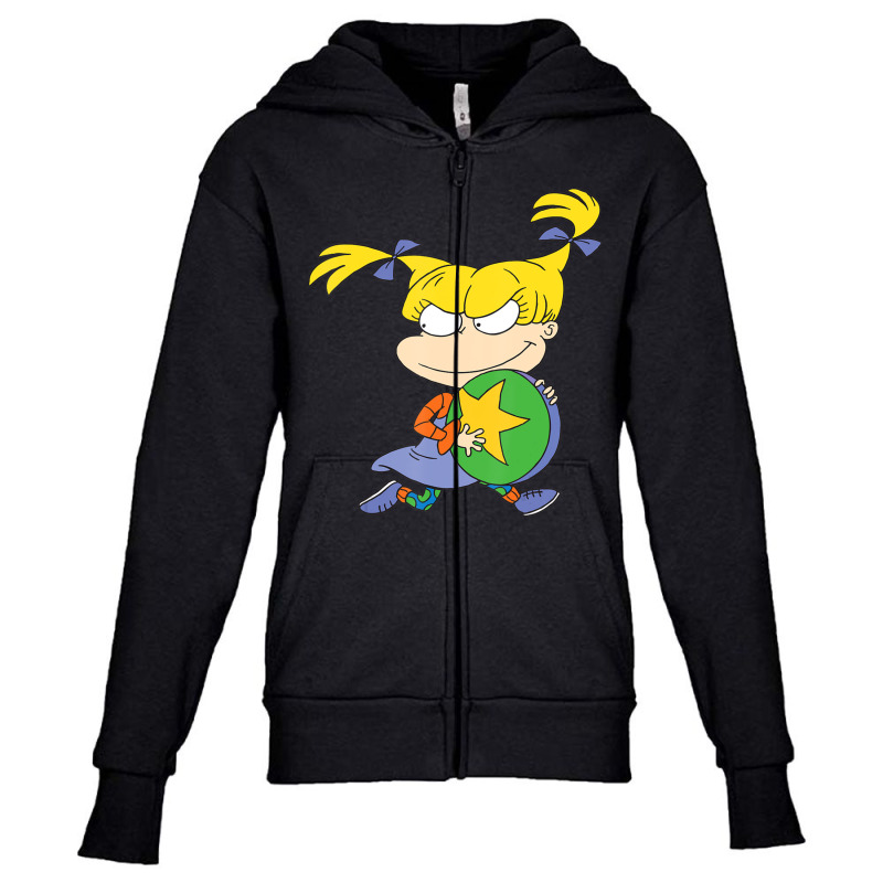 Angelica Running Away With Ball Youth Zipper Hoodie by cm-arts | Artistshot