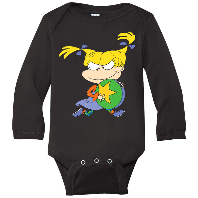 Angelica Running Away With Ball Long Sleeve Baby Bodysuit by cm-arts | Artistshot