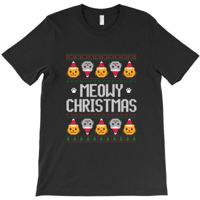 Meowy Christmas T-shirt Designed By Ananda Balqis
