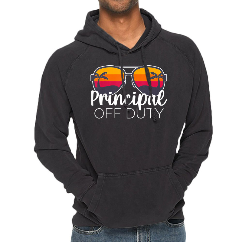 Principal Off Duty Sunglasses Beach Sunset Vintage Hoodie by GretchenBourdeau | Artistshot