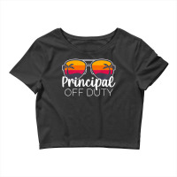 Principal Off Duty Sunglasses Beach Sunset Crop Top | Artistshot