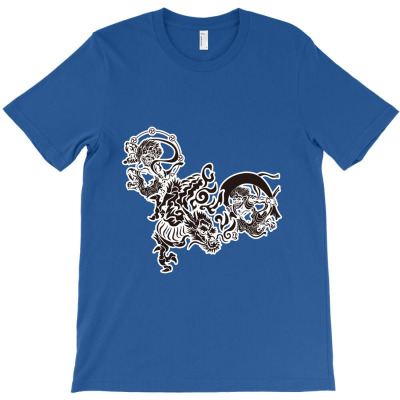 Fujin & Raijin & Dragon Dragon T-shirt Designed By Pastellmagic