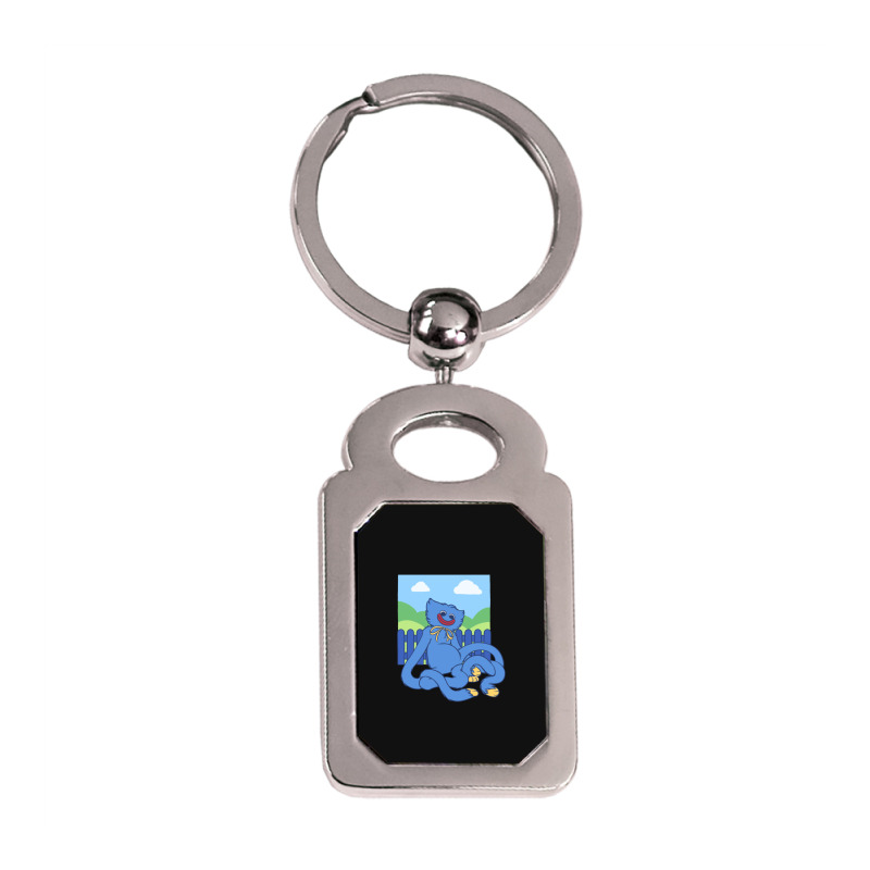 Poppy Playtime   (4) Silver Rectangle Keychain by cm-arts | Artistshot