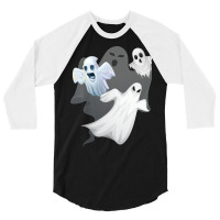 Ghost Tshirt  Halloween Tshirt With Ghost Flying 3/4 Sleeve Shirt | Artistshot