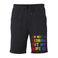 Lgbt Trans Pride I'm Not A Lesbian But My Wife Fleece Short | Artistshot