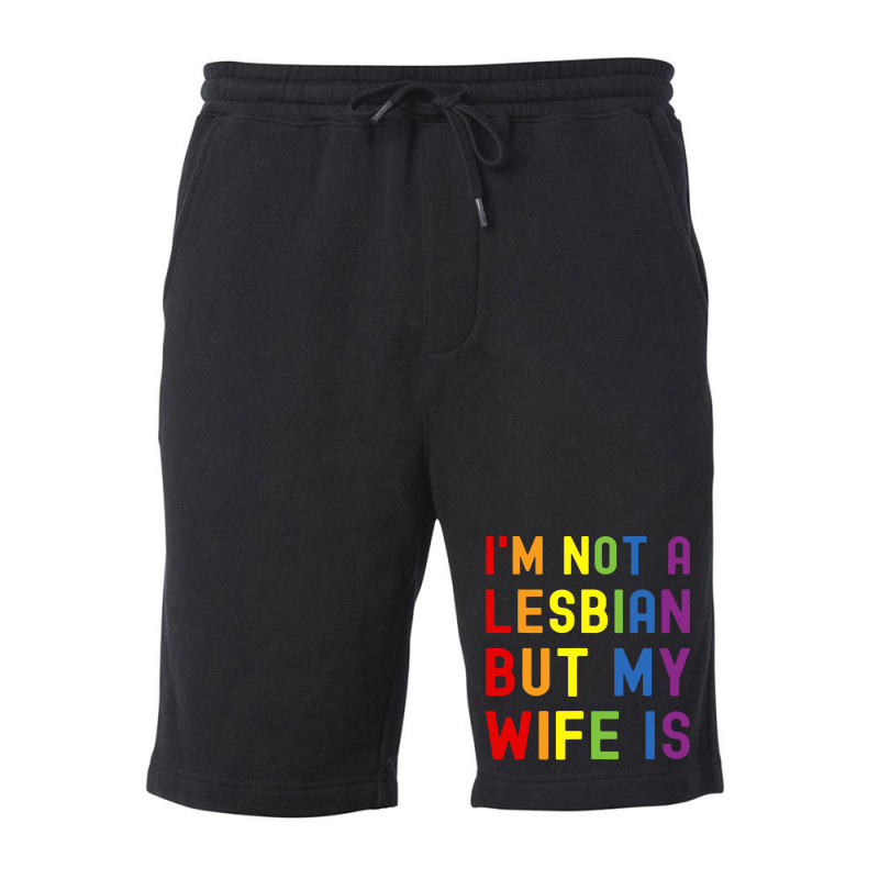 Lgbt Trans Pride I'm Not A Lesbian But My Wife Fleece Short | Artistshot