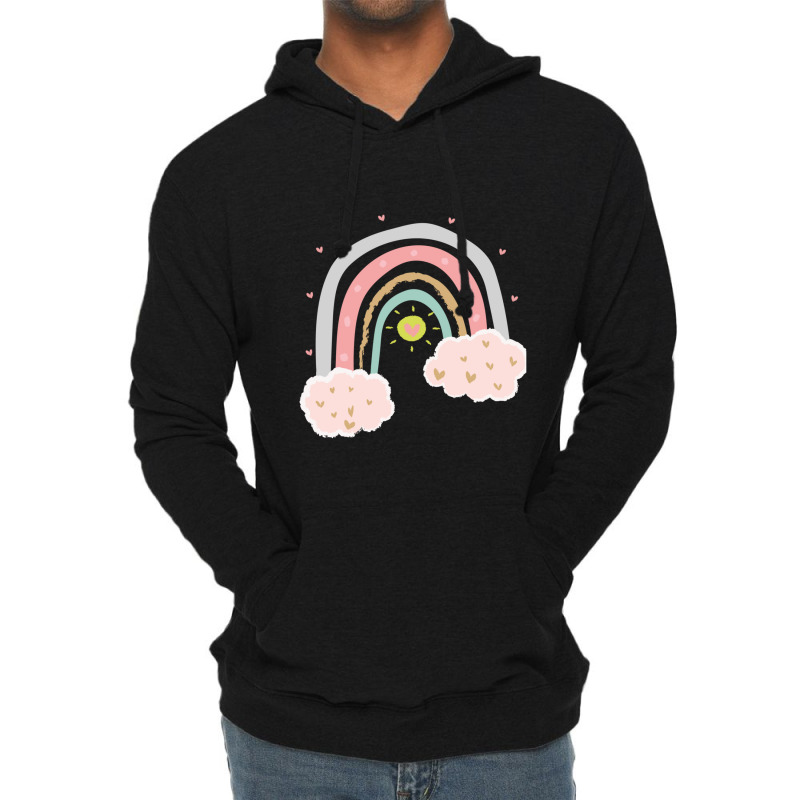 Aesthetic Rainbow Watercolor Lightweight Hoodie | Artistshot