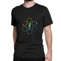 Electric Guitar Headstock Atom Symbol Colorful 1 Classic T-shirt | Artistshot