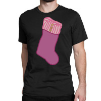 Pink Christmas Stocking Classic T-shirt | Artistshot