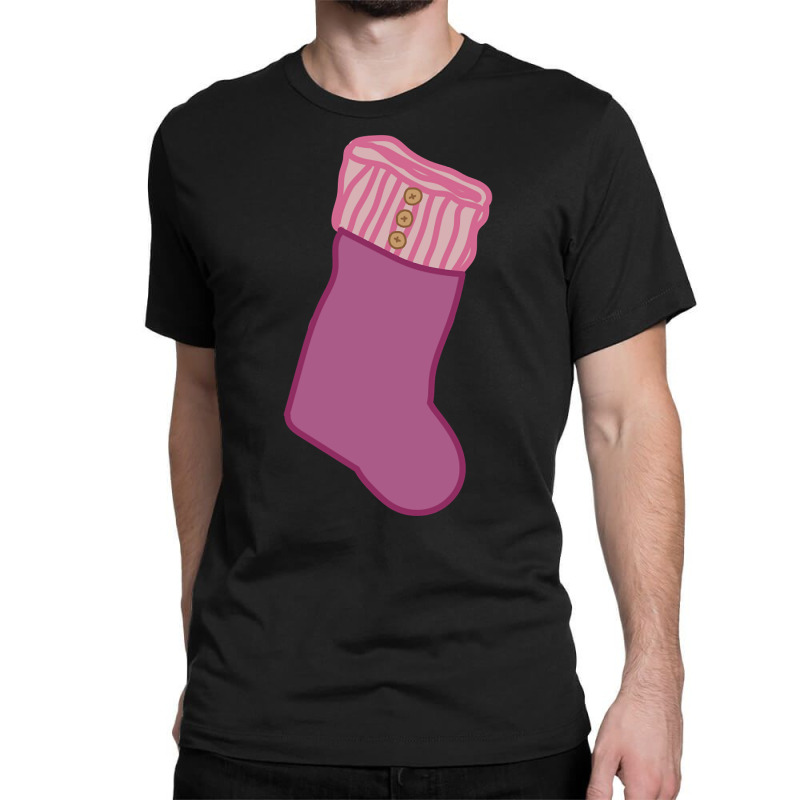 Pink Christmas Stocking Classic T-shirt by Bertrand Angulo | Artistshot