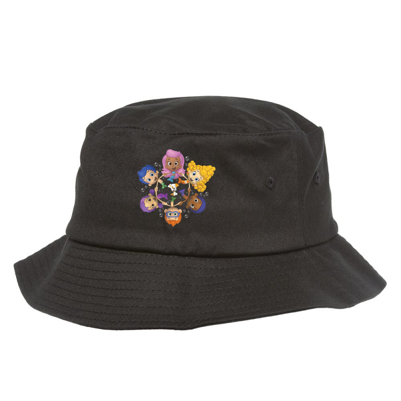 Bubble Guppies Synchronized Swimming Circle Portrait Bucket Hat by cm-arts | Artistshot