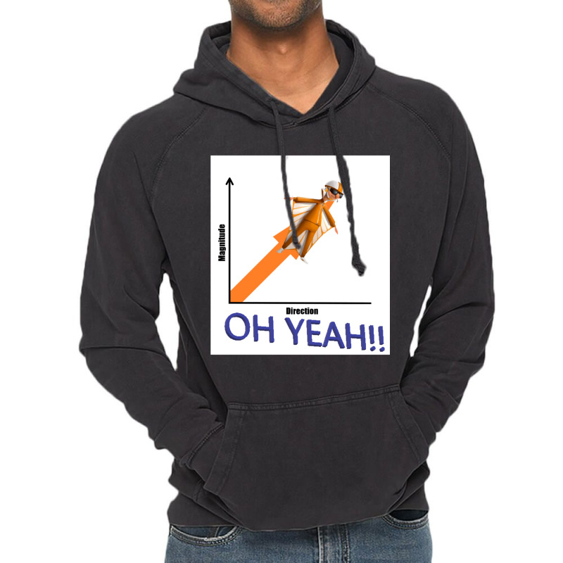 Vector Direction Magnitude Design Vintage Hoodie | Artistshot