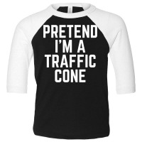 Pretend I M A Traffic Cone Costume Last Minute Halloween T Shirt Toddler 3/4 Sleeve Tee | Artistshot