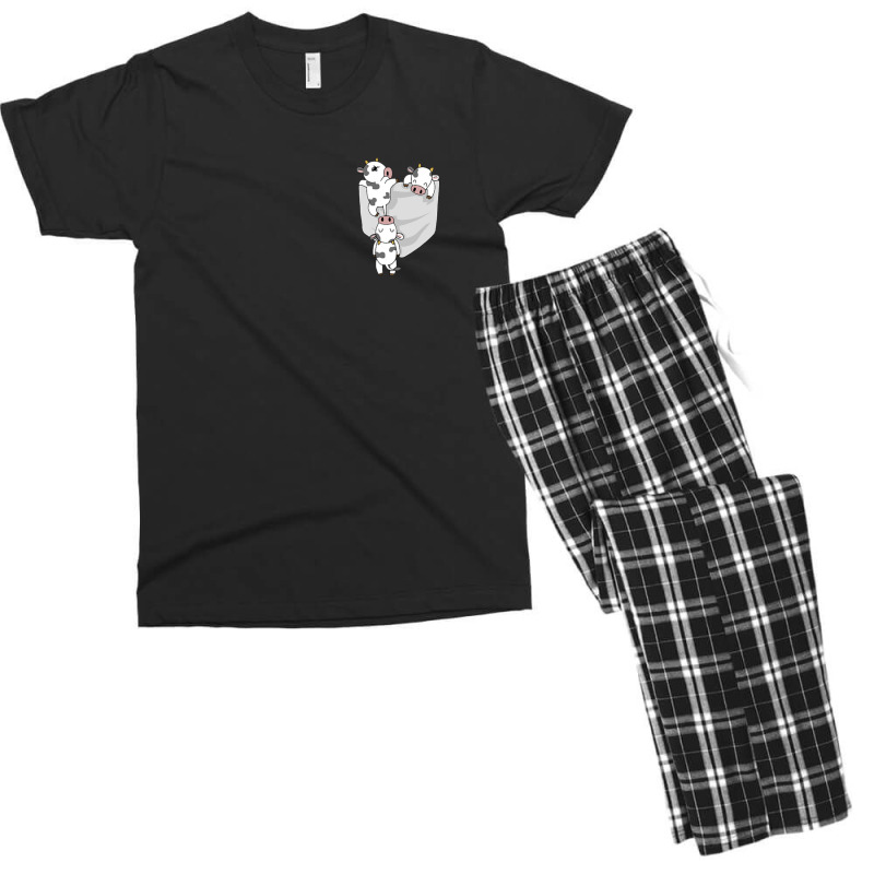 Cow Pocket Milk Cow In A Bag Men's T-shirt Pajama Set by cm-arts | Artistshot