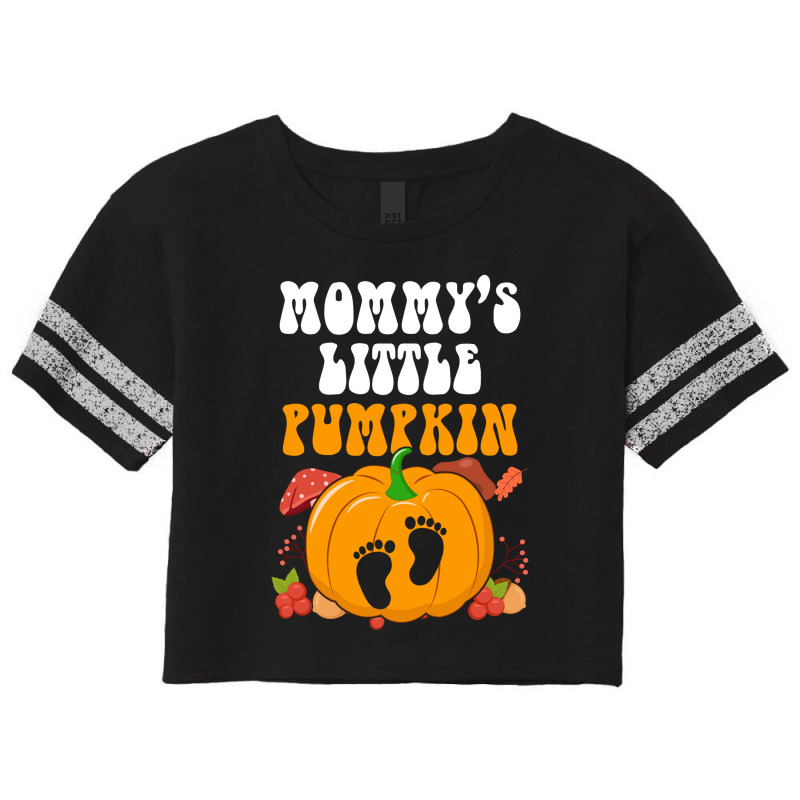 Mommys Little Pumpkin  Halloween Maternity Scorecard Crop Tee by demar a simmons | Artistshot