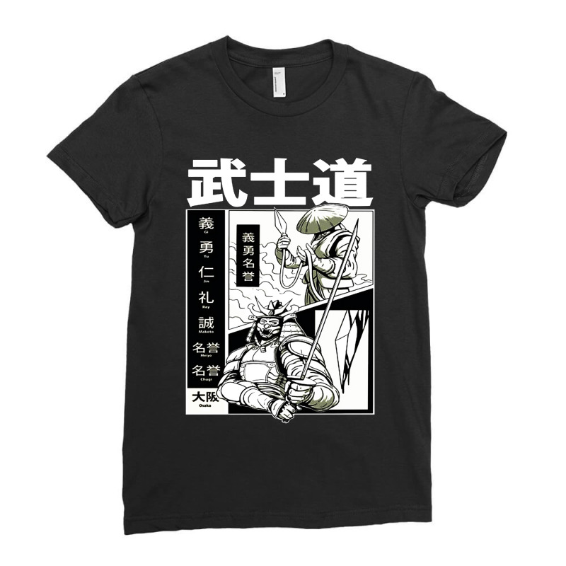 Japanese Samurai Warrior Ladies Fitted T-Shirt by LoveBird | Artistshot