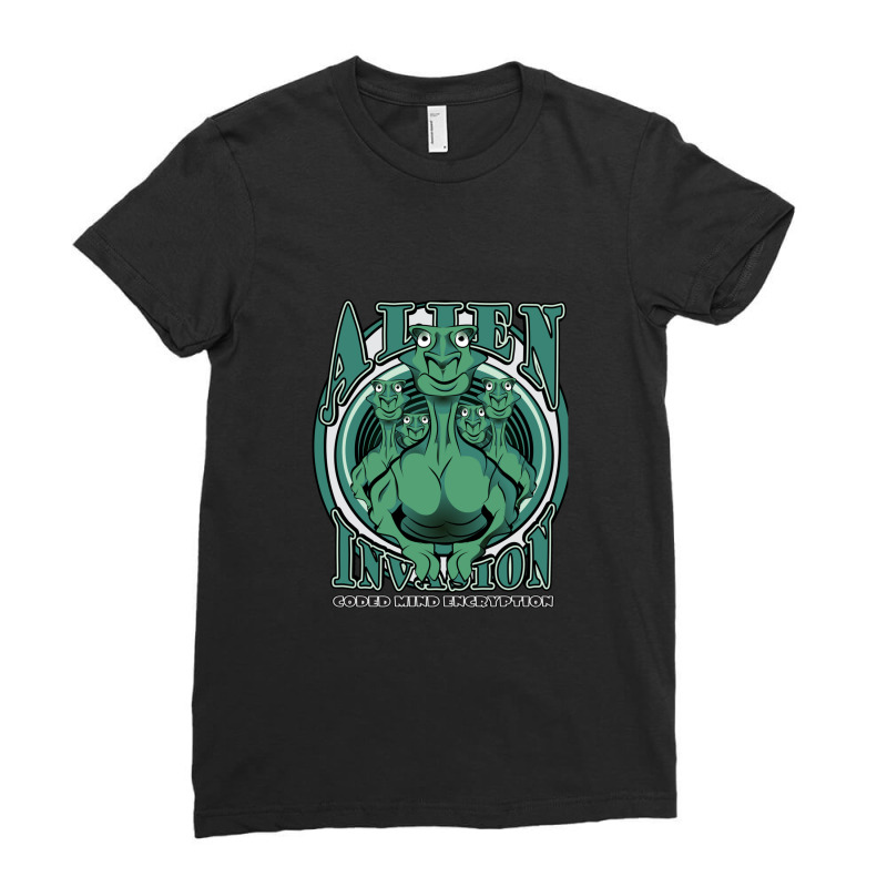 Alien Invasion #2 Ladies Fitted T-Shirt by ArikaCastilaw | Artistshot