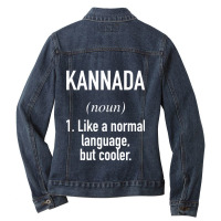 Kannada Language Ladies Denim Jacket | Artistshot