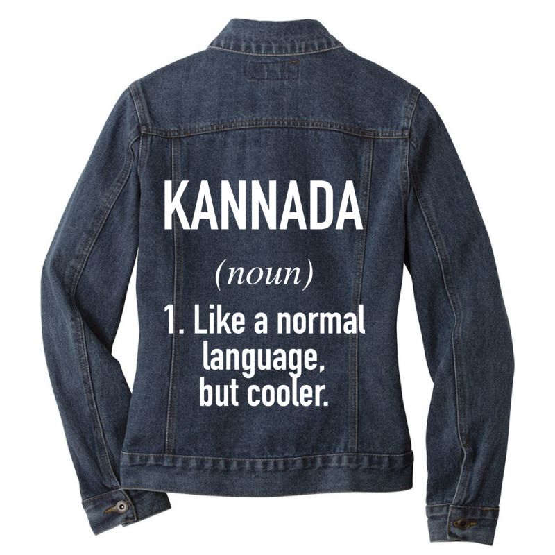 Kannada Language Ladies Denim Jacket by cm-arts | Artistshot