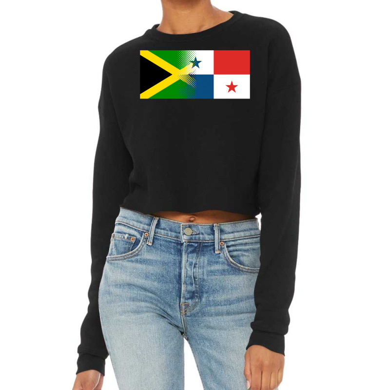 Jamaican Panamanian Flag Jamaica Panama Pullover Hoodie Cropped Sweater by cm-arts | Artistshot