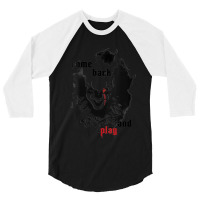 Womens It Movie Pennywise Come Back And Play V-neck 3/4 Sleeve Shirt | Artistshot