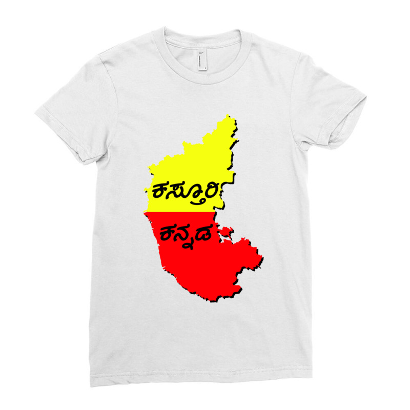 Kasturi Kannada Ladies Fitted T-Shirt by cm-arts | Artistshot