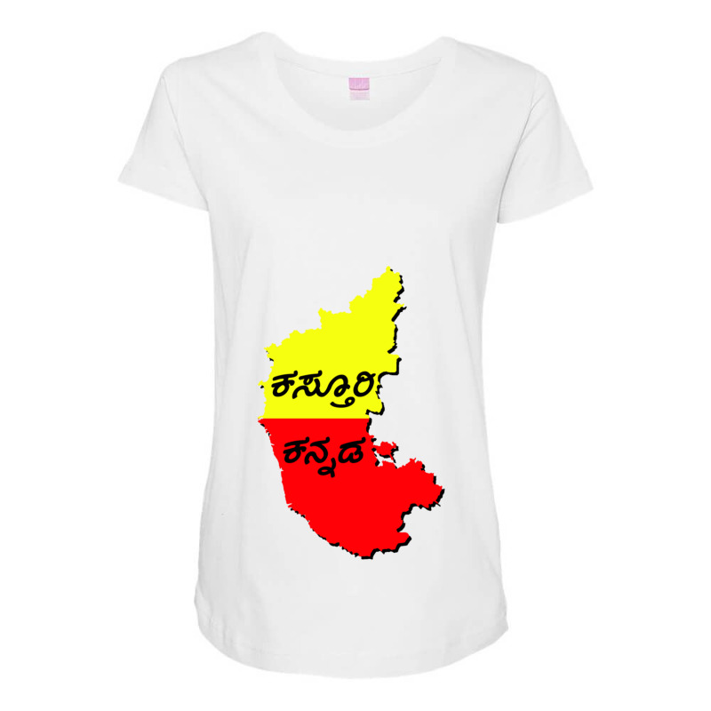 Kasturi Kannada Maternity Scoop Neck T-shirt by cm-arts | Artistshot