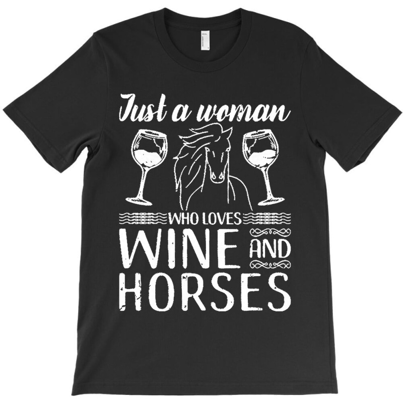 Funny Horse Gift Love Horses Wine Horseback Riding T-shirt | Artistshot