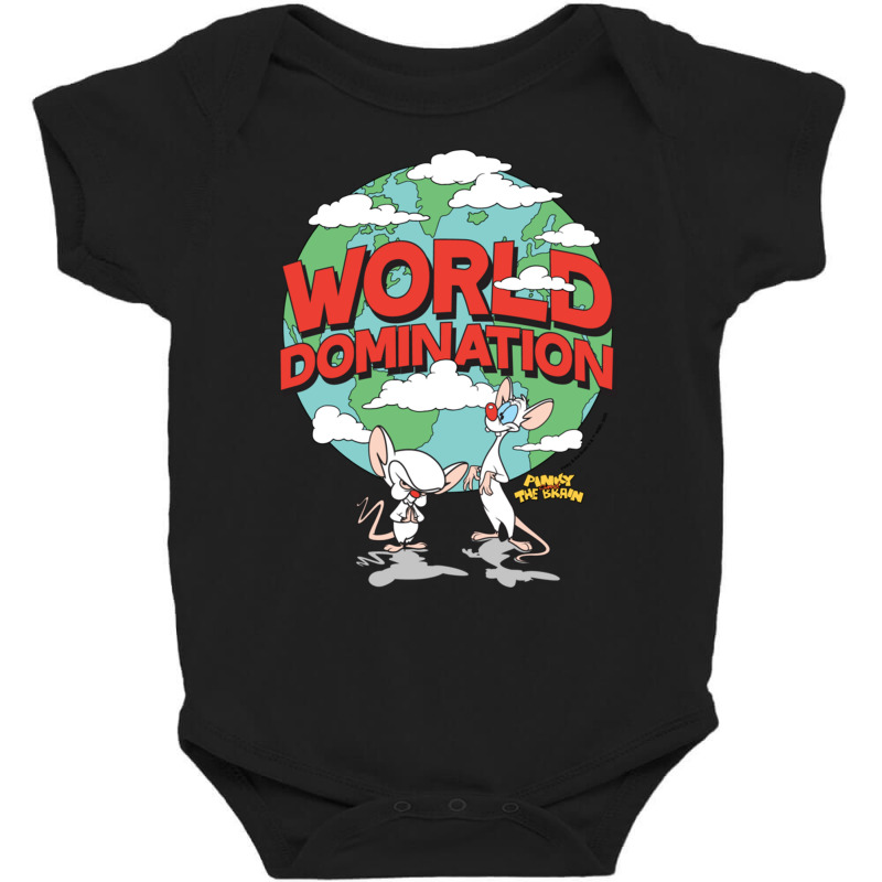 Pinky & The Brain World Domination Pullover Hoodie Baby Bodysuit by cm-arts | Artistshot