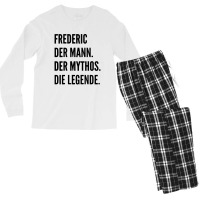 Funny German First Name Design   Frederic Men's Long Sleeve Pajama Set | Artistshot