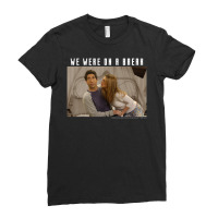 Friends Ross & Rachel We Were On A Break Portrait Ladies Fitted T-shirt | Artistshot