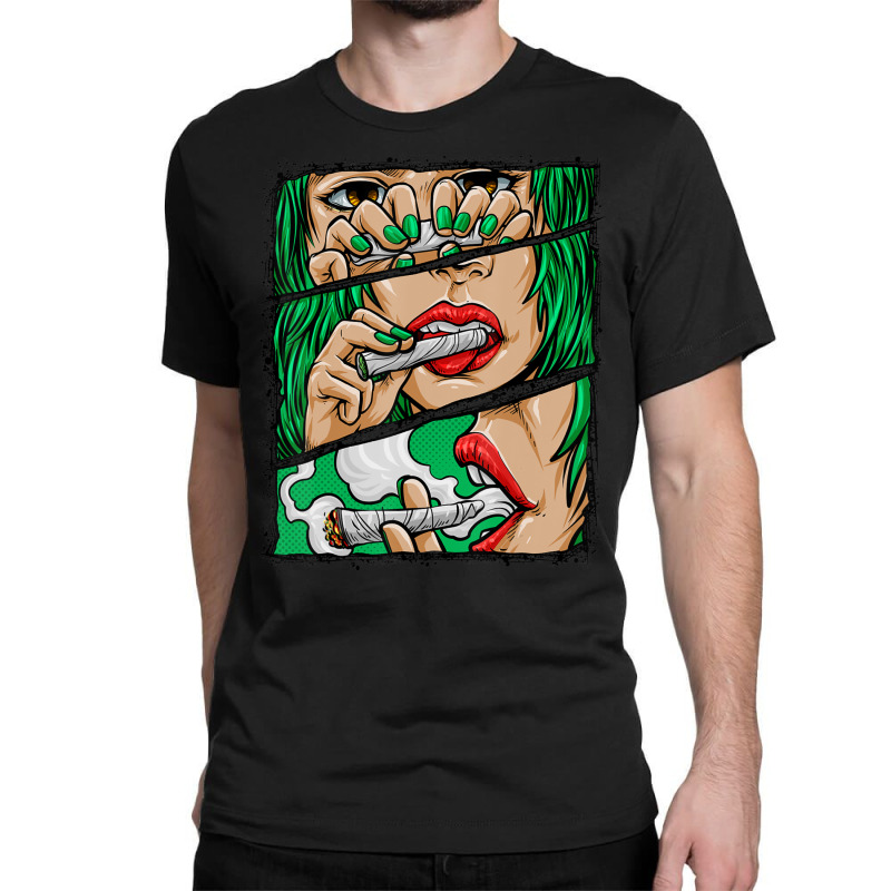 Roll It Lick It Smoke I Marijuana Pot Weed Classic T-shirt | Artistshot