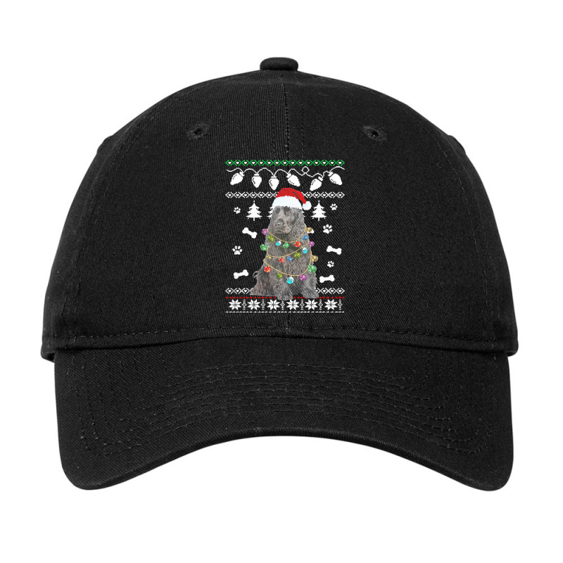 American Water Spaniel Dog Santa Hat Ugly Christmas Sweater Happy Holi Adjustable Cap | Artistshot