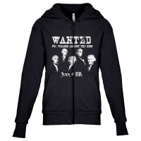 Wanted Treason Founding Fathers 1776 Independence Day Youth Zipper Hoodie | Artistshot