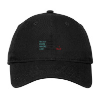 Funny Sql Database Programmer Joke Adjustable Cap | Artistshot