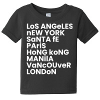 Los Angeles New York Santa Fe Paris Cities Of The World Sweatshirt Baby Tee | Artistshot