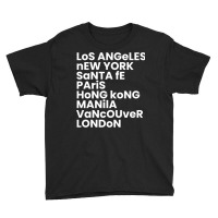 Los Angeles New York Santa Fe Paris Cities Of The World Sweatshirt Youth Tee | Artistshot