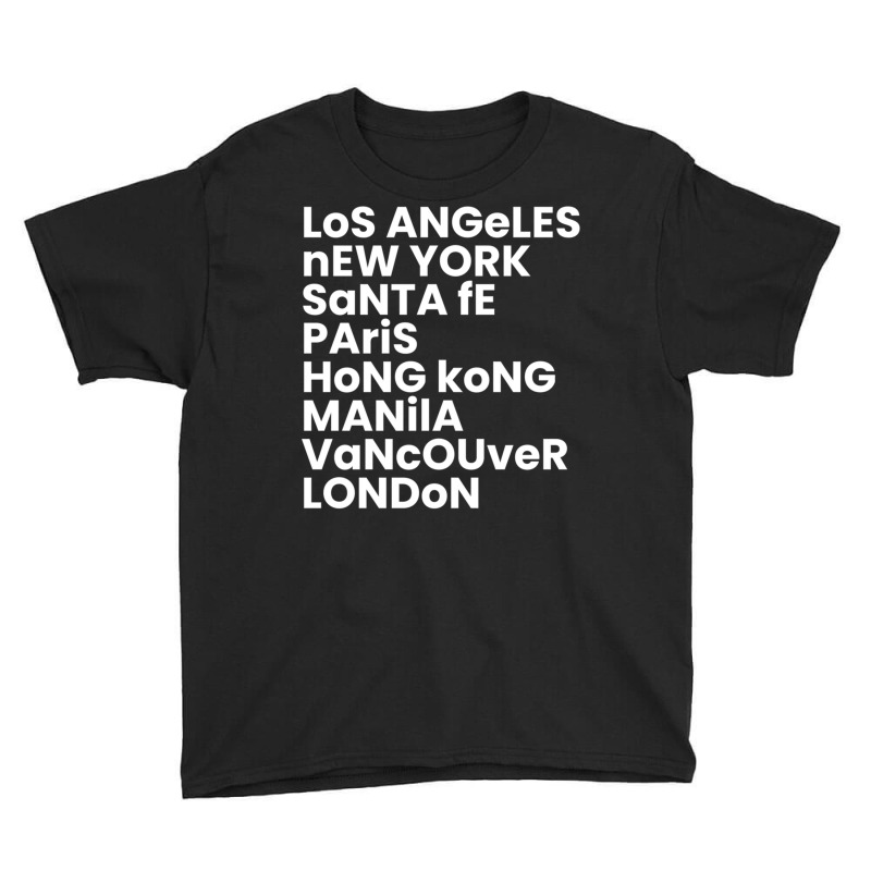 Los Angeles New York Santa Fe Paris Cities Of The World Sweatshirt Youth Tee by cm-arts | Artistshot