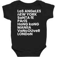 Los Angeles New York Santa Fe Paris Cities Of The World Sweatshirt Baby Bodysuit | Artistshot