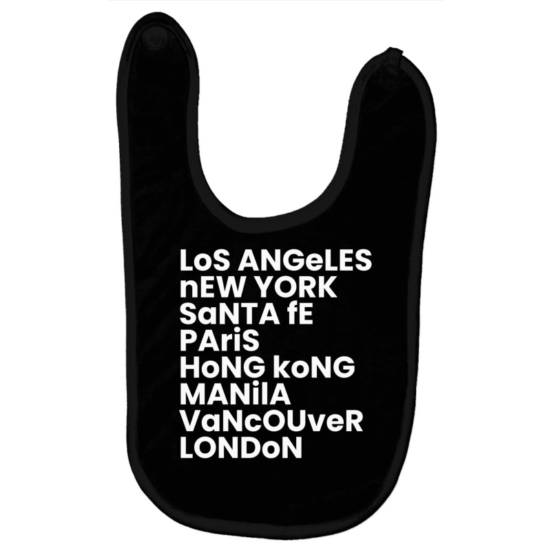 Los Angeles New York Santa Fe Paris Cities Of The World Sweatshirt Baby Bibs by cm-arts | Artistshot